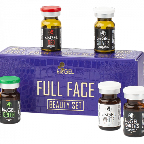 BioGel full face beauty set (Red, Green, Blue, Silver, Gold) 5 x 5мл